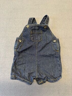 Carter's Dark Blue Denim Overalls Shorts